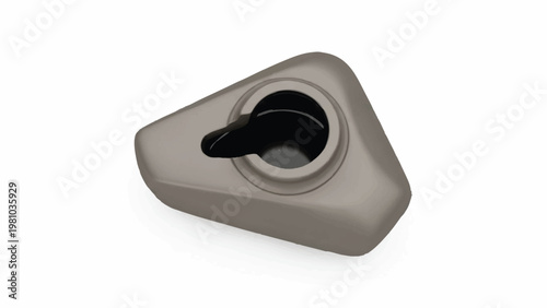 Modern beige car cup holder with a dark interior, practical accessory for beverages