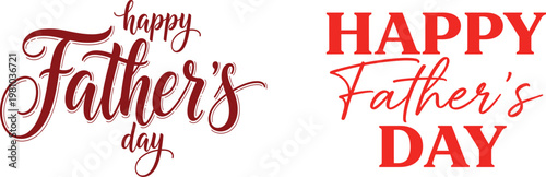 Festive 'happy father's day' typography a celebration of parenthood