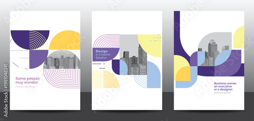 Template vector design set for Brochure, AnnualReport, Corporate Presentation, Portfolio, Flyer, layout modern, posters collection Eps10