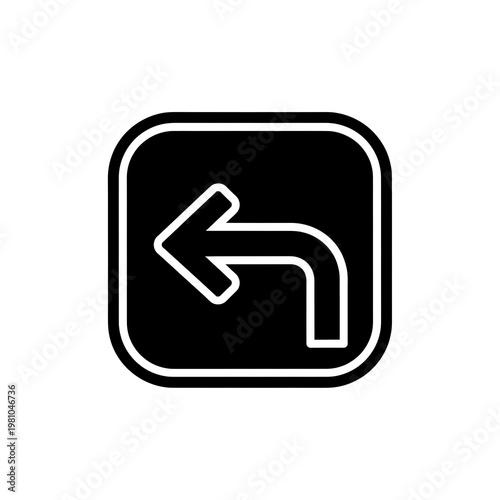 Turn left icon.