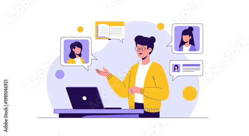 Online Education: Teacher Connecting with Students via Video Conference and Digital Learning