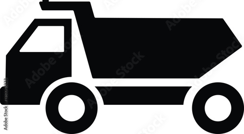 Delivery truck icon for logistics and transportation concept, cargo shipping vehicle and freight service symbol, supply chain and distribution illustration
