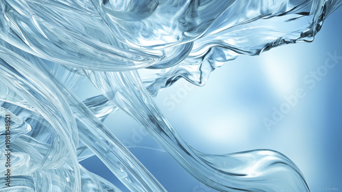 Abstract Blue Water Texture: Modern Fluid Design with Vibrant Motion and Organic Purity