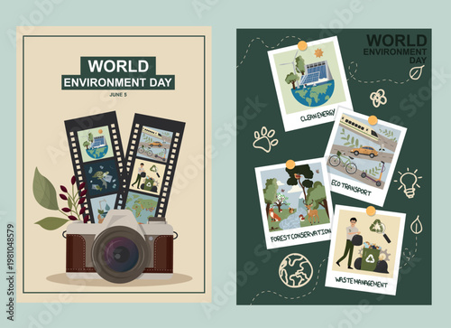 Konstfotografi World Environment Day Camera Polaroid Collage