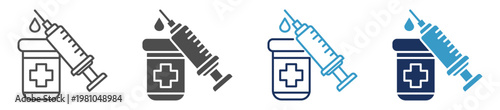 vaccination multi purpose icon set