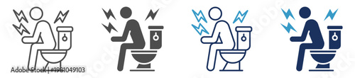 diarrhea multi purpose icon set