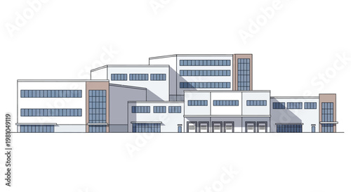 Modern office building architecture design.