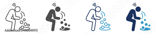 vomiting multi purpose icon set