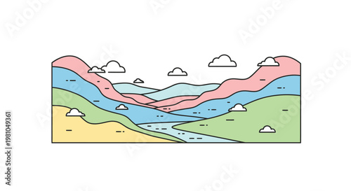 Geological layers of earth strata.