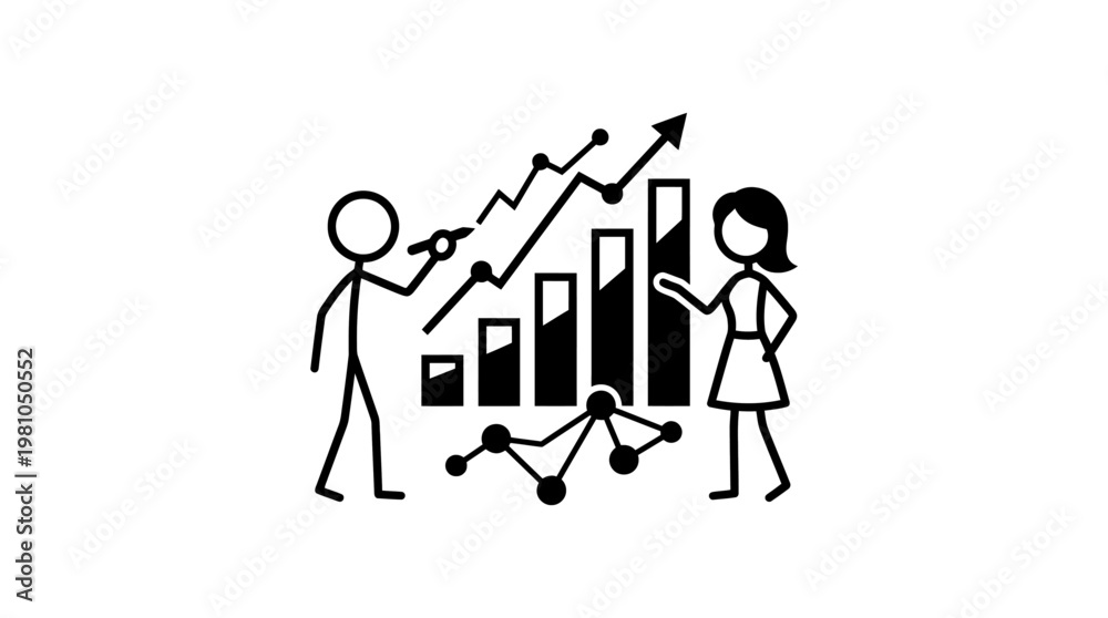 Fototapeta premium Business Team Analyzing Growth Charts