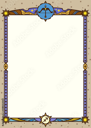 射手座イラスト枠（カラー2）