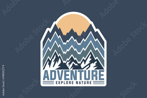 Adventure Explore Nature Mountain Landscape Emblem