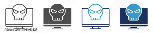 cyber crime multi purpose icon set