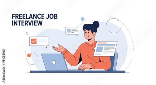 Freelance Job Interview: Remote Candidate Discussing Work Online