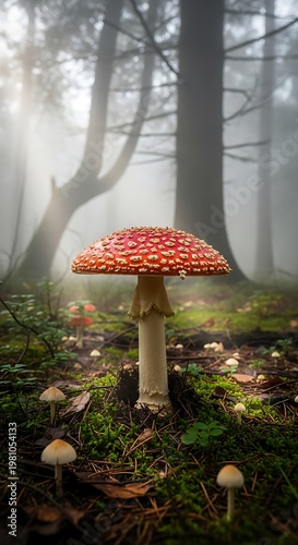Amanita Mushroom Forest.