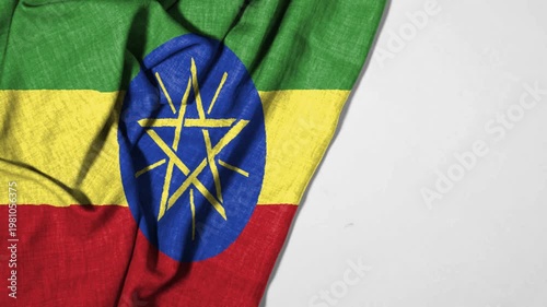 Ethiopia Flag Waving Background Image