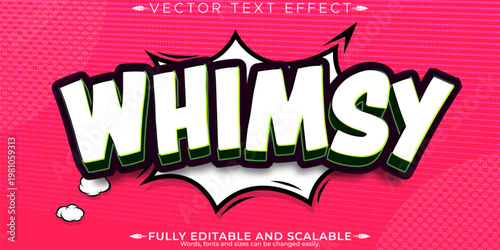 Comic book text effect, editable cartoon and pop art text style