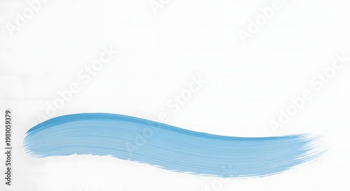 A light blue brush stroke on a transparent background