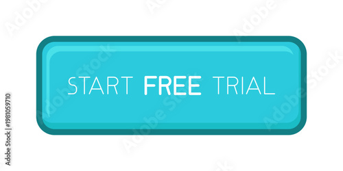 Modern call-to-action button with the text "Start Free Trial", designed to encourage user engagement and conversions. Ideal for subscription services, landing pages and digital marketing campaigns.