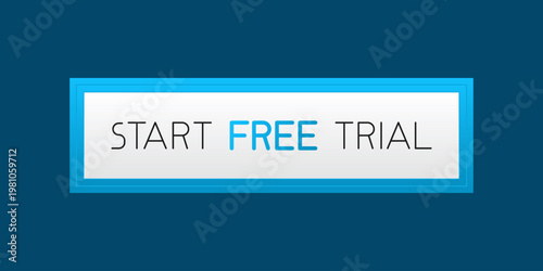 Modern call-to-action button with the text "Start Free Trial", designed to encourage user engagement and conversions. Ideal for subscription services, landing pages and digital marketing campaigns.