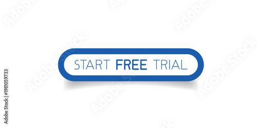 Modern call-to-action button with the text "Start Free Trial", designed to encourage user engagement and conversions. Ideal for subscription services, landing pages and digital marketing campaigns.