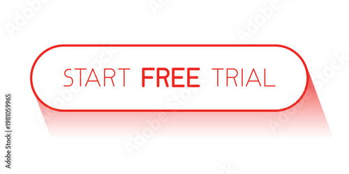 Modern call-to-action button with the text "Start Free Trial", designed to encourage user engagement and conversions. Ideal for subscription services, landing pages and digital marketing campaigns.