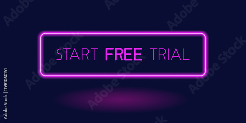 Modern call-to-action button with the text "Start Free Trial", designed to encourage user engagement and conversions. Ideal for subscription services, landing pages and digital marketing campaigns.
