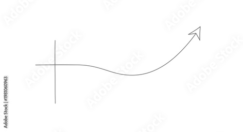 Photos Arrow pointing upwards on graph.