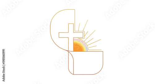 Baptismal font with cross symbol.