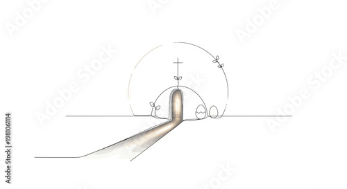 Detailed illustration of a sewing needle.
