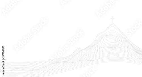 Mountain peak landscape natural scenery.