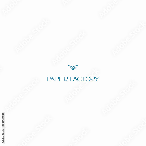 

illustration depicting a sheet of paper in the form of a symbol or logo. Paper factory 