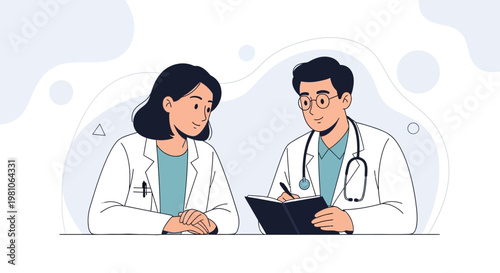 Doctors Discussing Medical Case, Collaboration in Healthcare