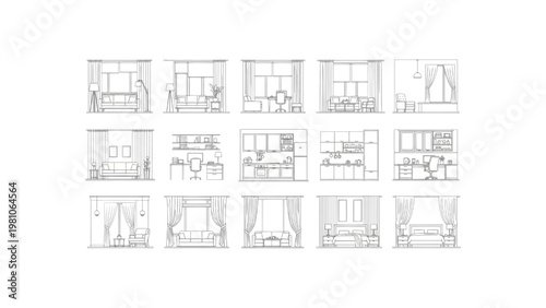 CAD Interior Design Elements Reference Guide Images