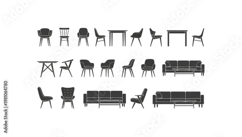 CAD Furniture Silhouette Collection