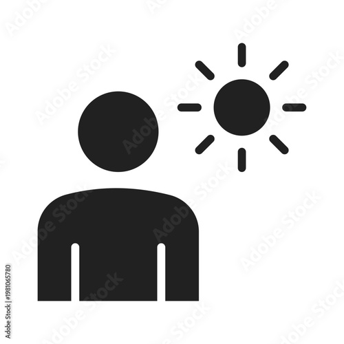 Sunlight exposure health icon