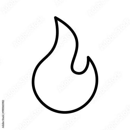 Fire flame icon outline