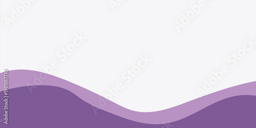 Abstract Purple Wavy Lines on White Background.