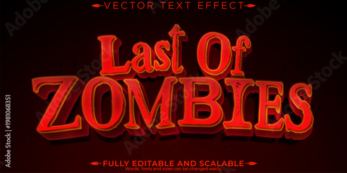 Horror text effect, editable monster and scary text style