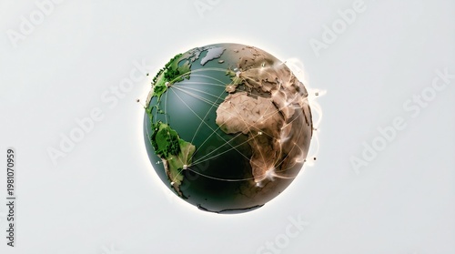 Scope 3 emissions visualization showing indirect supply chain environmental impact for corporate carbon accounting and sustainability reporting