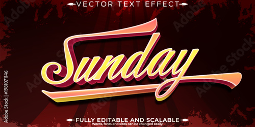 Retro sticker text effect, editable 70s and 80s text style