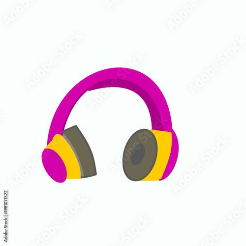 headphone colorfulobject drawing music lovers work gadget
