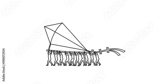 People Working Together Holding Rope.