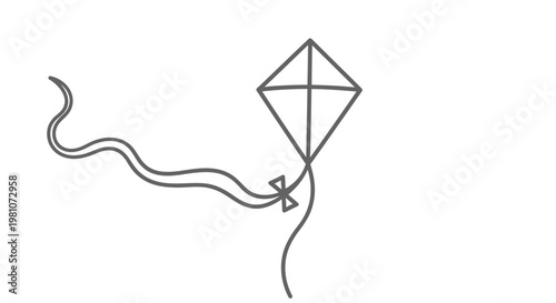 Kite flying high in the air.