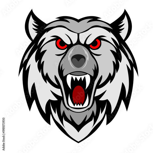 Bear head vector illustration art. A animal illustration of vector art.