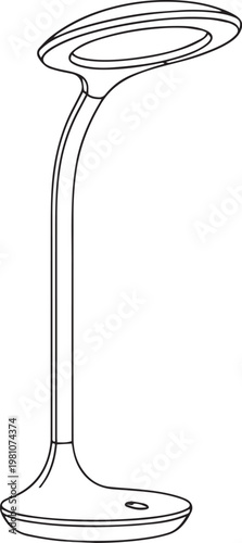 silhouette of clean vectors of  AuraBeam Light Lamp isolated with white background