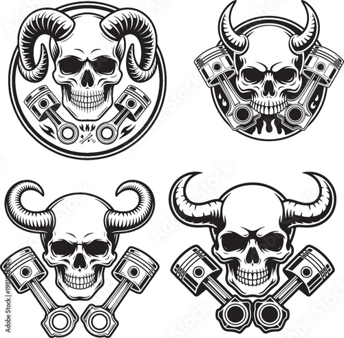 skull with horn rider logo.