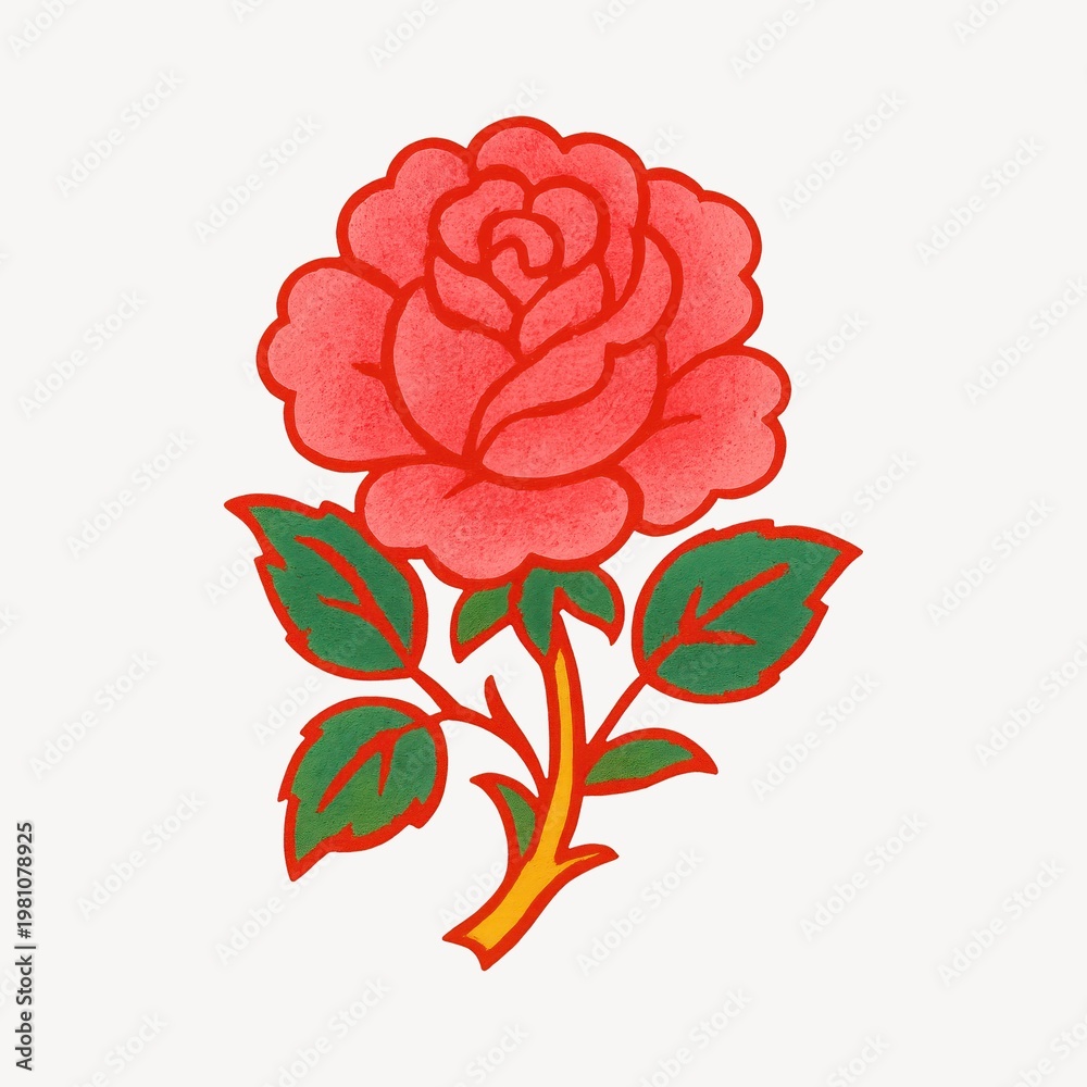 Fototapeta premium Vibrant floral tattoo design