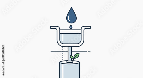 Water Drop Irrigation System Plant.