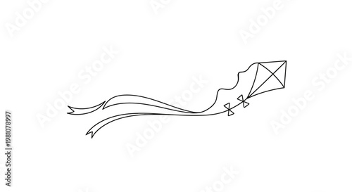 Kite flying in the air freely.